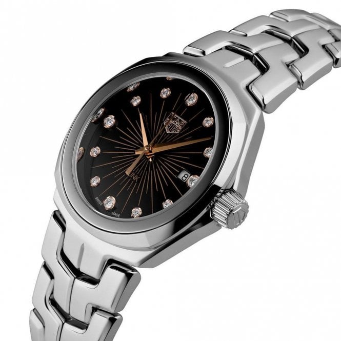Tag Heuer Link Quartz Black Dial Silver Steel Strap Watch for Women - WBC131F.BA0649 Buy Now By Tag Heuer