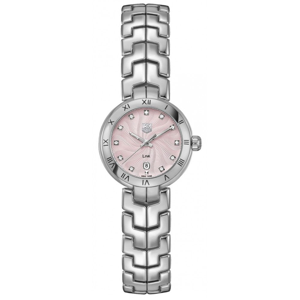 Tag Heuer Link Diamonds Pink Dial Silver Steel Strap Watch for Women - WAT1415.BA0954 Buy Now By Tag Heuer