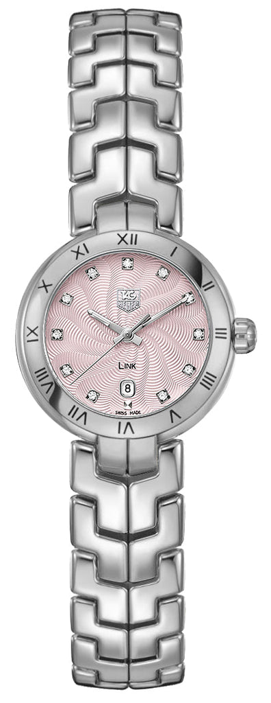 Tag Heuer Link Diamonds Pink Dial Silver Steel Strap Watch for Women - WAT1415.BA0954 Buy Now By Tag Heuer