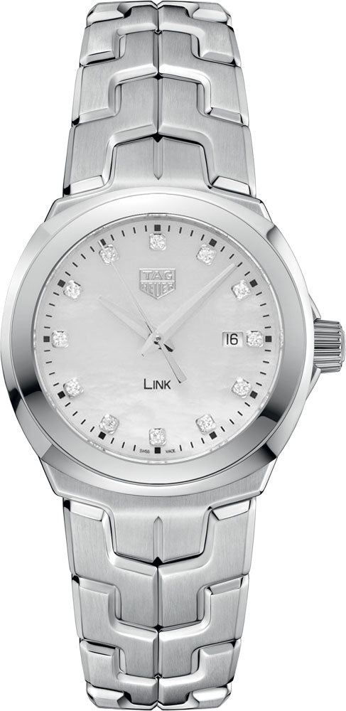 Tag Heuer Link Quartz Diamonds Mother of Pearl Dial Silver Steel Strap Watch for Women - WBC1312.BA0600 Buy Now By Tag Heuer