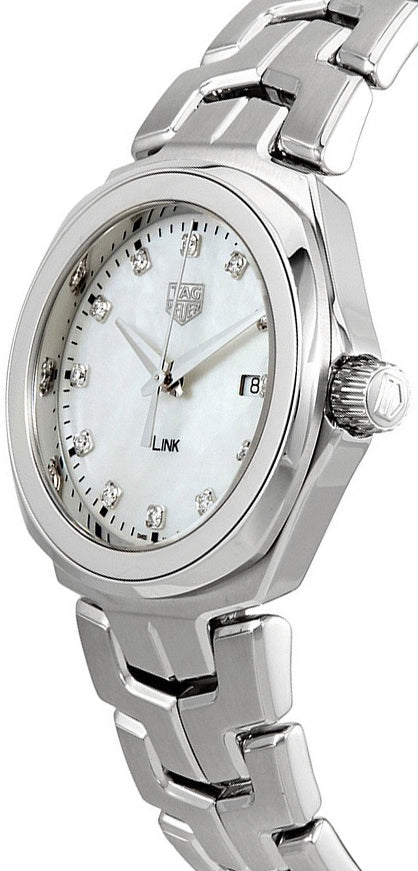 Tag Heuer Link Quartz Diamonds Mother of Pearl Dial Silver Steel Strap Watch for Women - WBC1312.BA0600 Buy Now By Tag Heuer