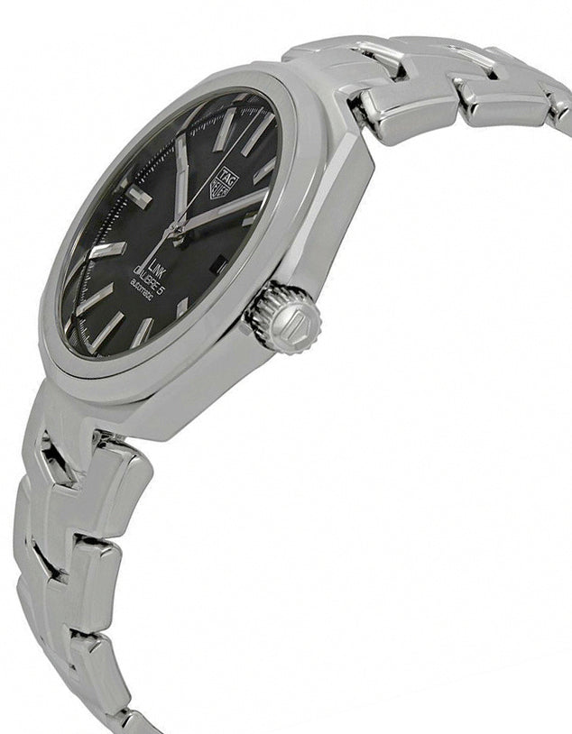 Tag Heuer Link Quartz Black Dial Silver Steel Strap Watch for Women - WBC2110.BA0603