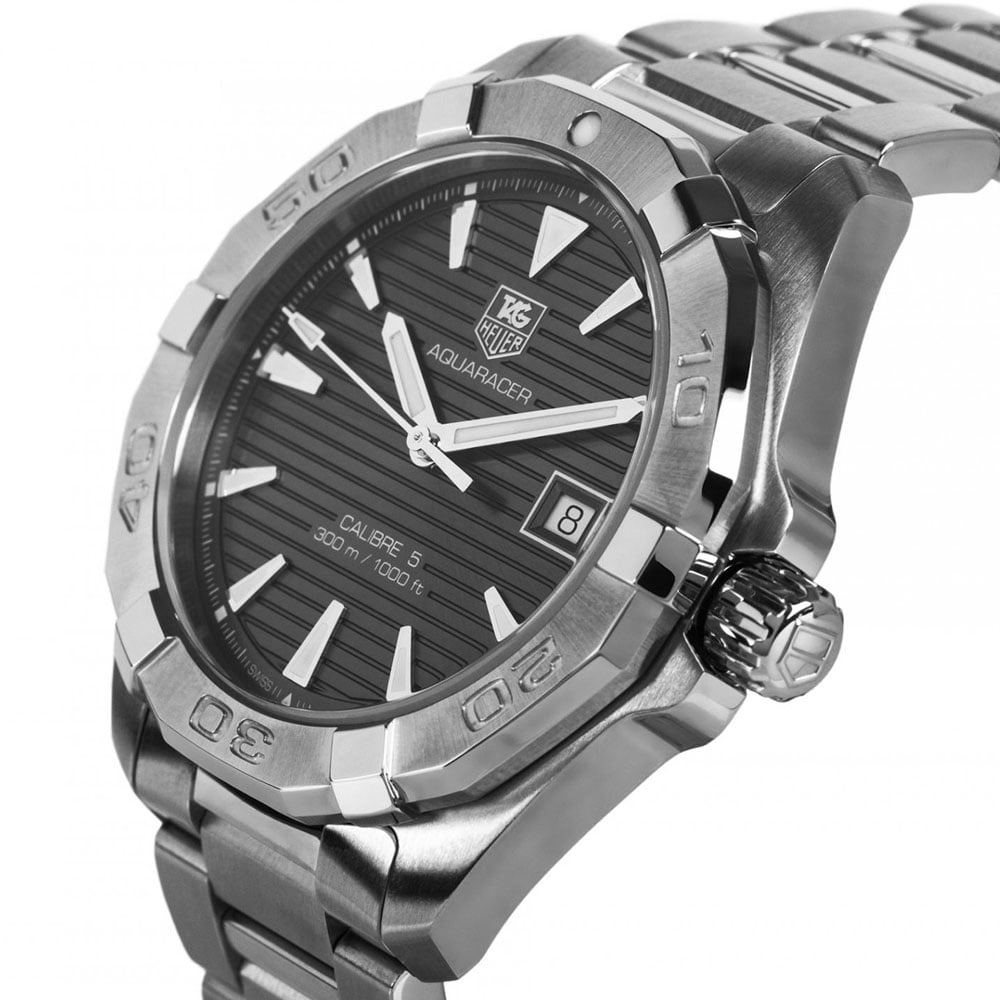 Tag Heuer Aquaracer Automatic Anthracite Grey Dial Silver Steel Strap Watch for Men - WAY2113.BA0928 Buy Now By Tag Heuer