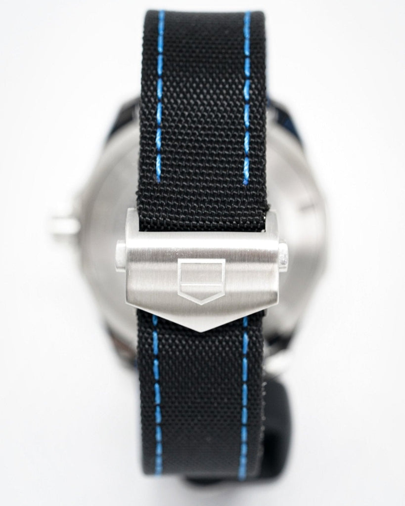 Tag Heuer Aquaracer Calibre 5 Automatic Black Dial Black Nylon Strap Watch for Men - WAY201C.FC6395 Buy Now By Tag Heuer