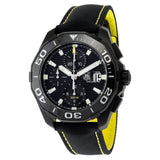 Tag Heuer Aquaracer Chronograph PVD Black Dial Black Nylon Strap Watch for Men - CAY218A.FC6361 Buy Now By Tag Heuer