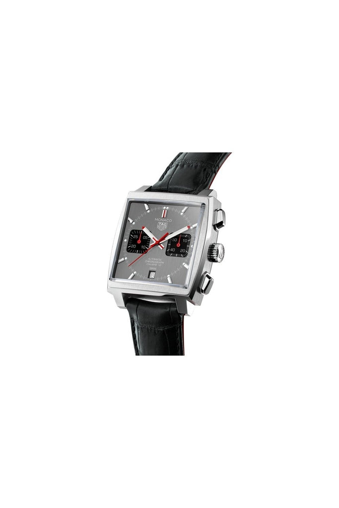 Tag Heuer Monaco Calibre 12 Final Edition Chronograph Grey Dial Black Leather Strap Watch for Men - CAW211J.FC6476 Buy Now By Tag Heuer