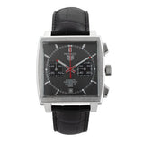 Tag Heuer Monaco Calibre 12 Final Edition Chronograph Grey Dial Black Leather Strap Watch for Men - CAW211J.FC6476 Buy Now By Tag Heuer