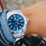Tag Heuer Aquaracer Blue Dial Silver Steel Strap Watch for Men - WBD1112.BA0928