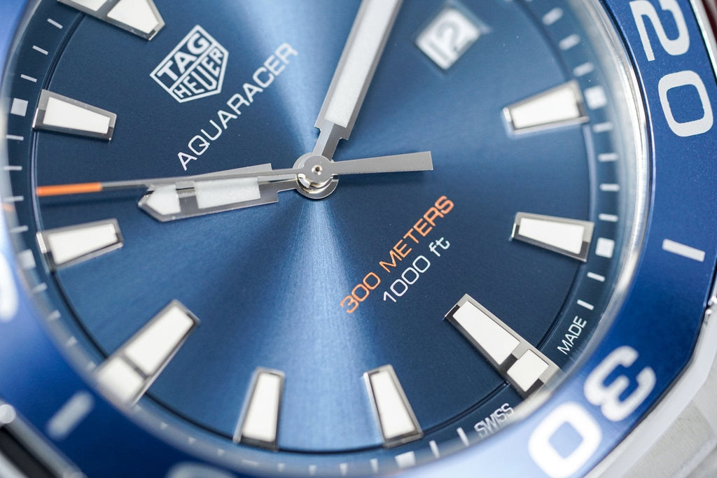 Tag Heuer Aquaracer Blue Dial Silver Steel Strap Watch for Men - WAY101C.BA0746 Buy Now By Tag Heuer