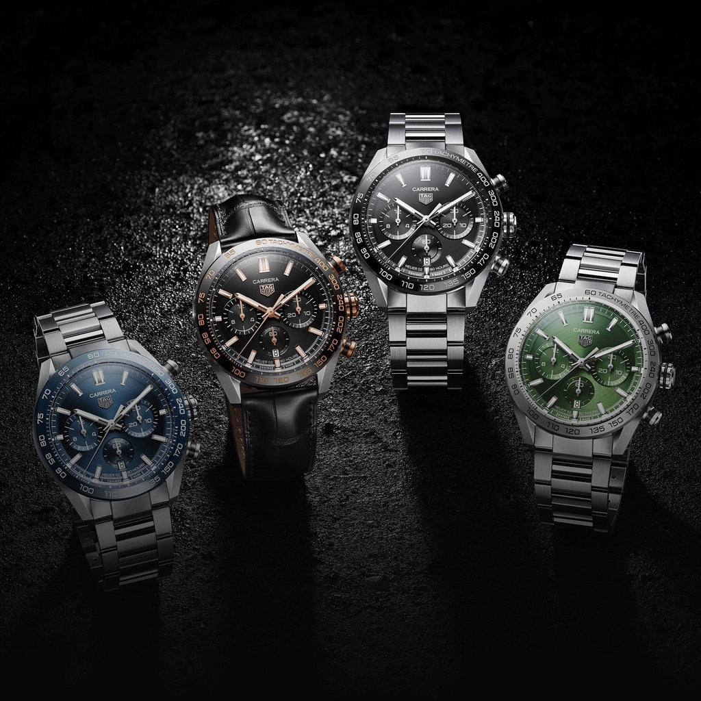 Tag Heuer Carrera Automatic Chronograph Black Dial Silver Steel Strap Watch for Men - CBN2A1B.BA0643 Buy Now By Tag Heuer