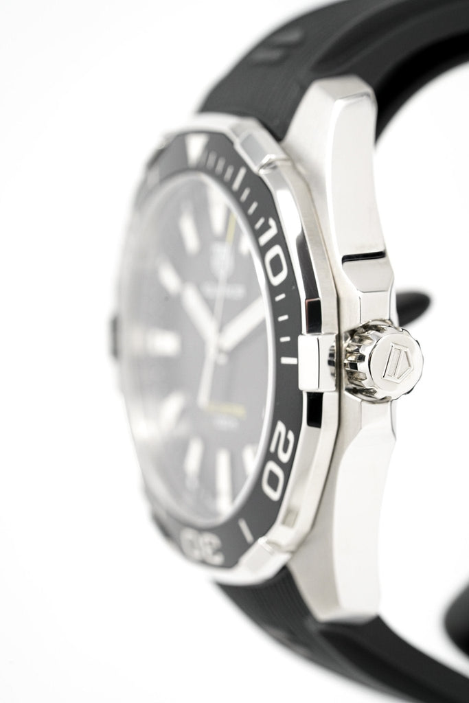Tag Heuer Aquaracer Quartz Black Dial Black Rubber Strap Watch for Men - WAY101A.FT6141 Buy Now By Tag Heuer