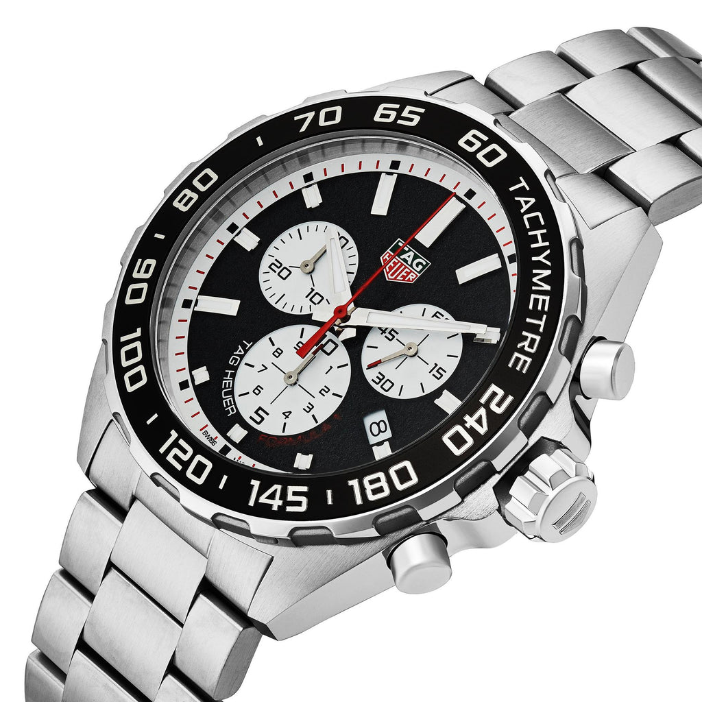 Tag Heuer Formula 1 Chronograph Black Dial Silver Steel Strap Watch for Men - CAZ101E.BA0842 Buy Now By Tag Heuer