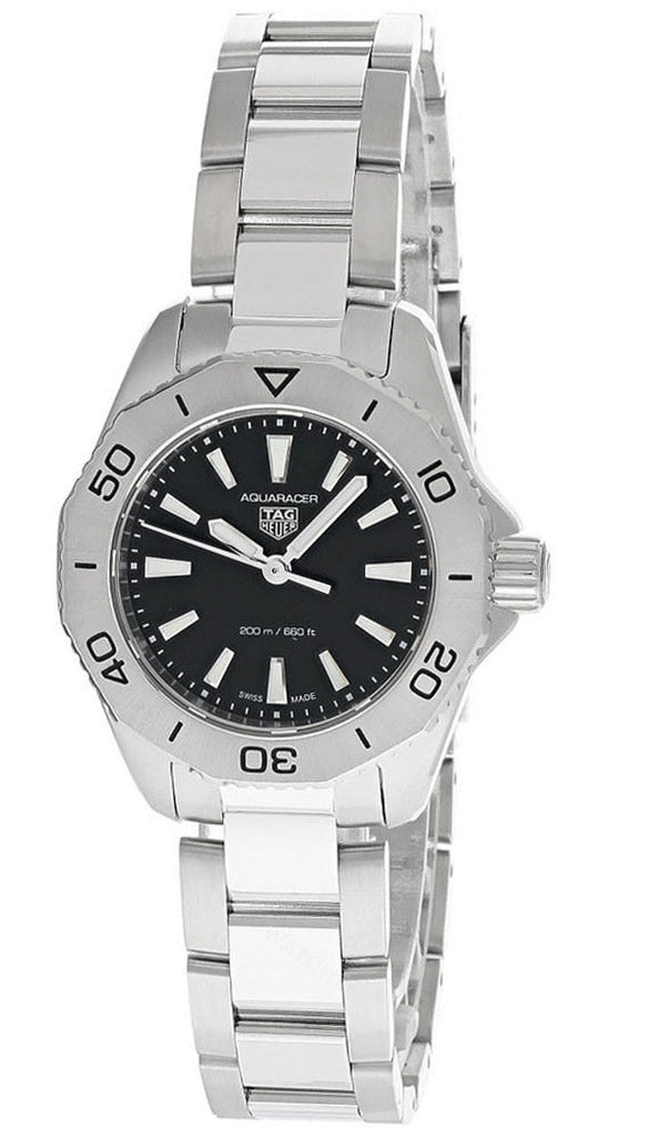 Tag Heuer Aquaracer Professional 200 Quartz Black Dial Silver Steel Strap Watch for Women - WBP1410.BA0622 Buy Now By Tag Heuer