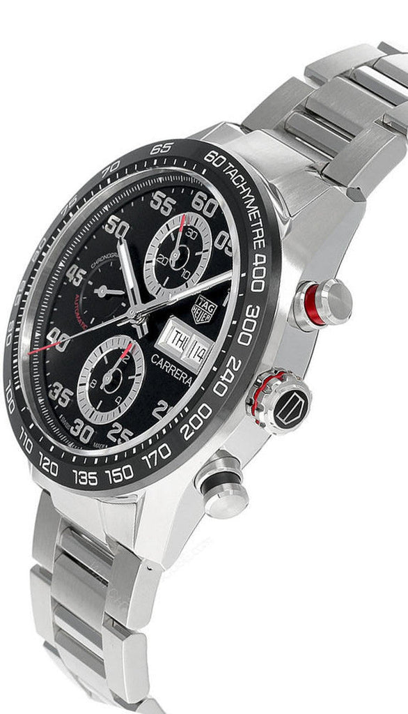 Tag Heuer Carrera Chronograph Black Dial Silver Steel Strap Watch for Men - CBN2A1AA.BA0643 Buy Now By Tag Heuer