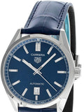 Tag Heuer Carrera Date Blue Dial Blue Leather Strap Watch for Men - WBN2112.FC6504 Buy Now By Tag Heuer