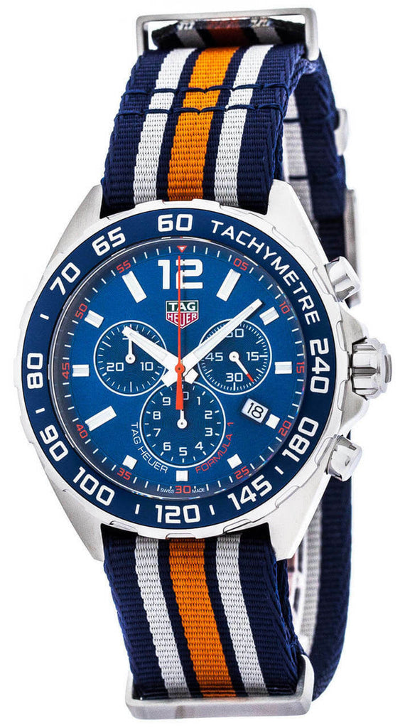 Tag Heuer Formula 1 Quartz Chronograph Blue Dial Two Tone NATO Strap Watch for Men - CAZ1010.FC8196 Buy Now By Tag Heuer