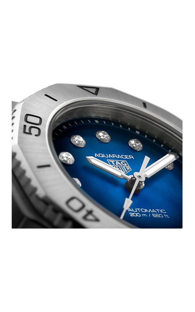 Tag Heuer Aquaracer Professional 200 Automatic Diamond Blue Dial Silver Steel Strap Watch for Women - WBP2411.BA0622 Buy Now By Tag Heuer