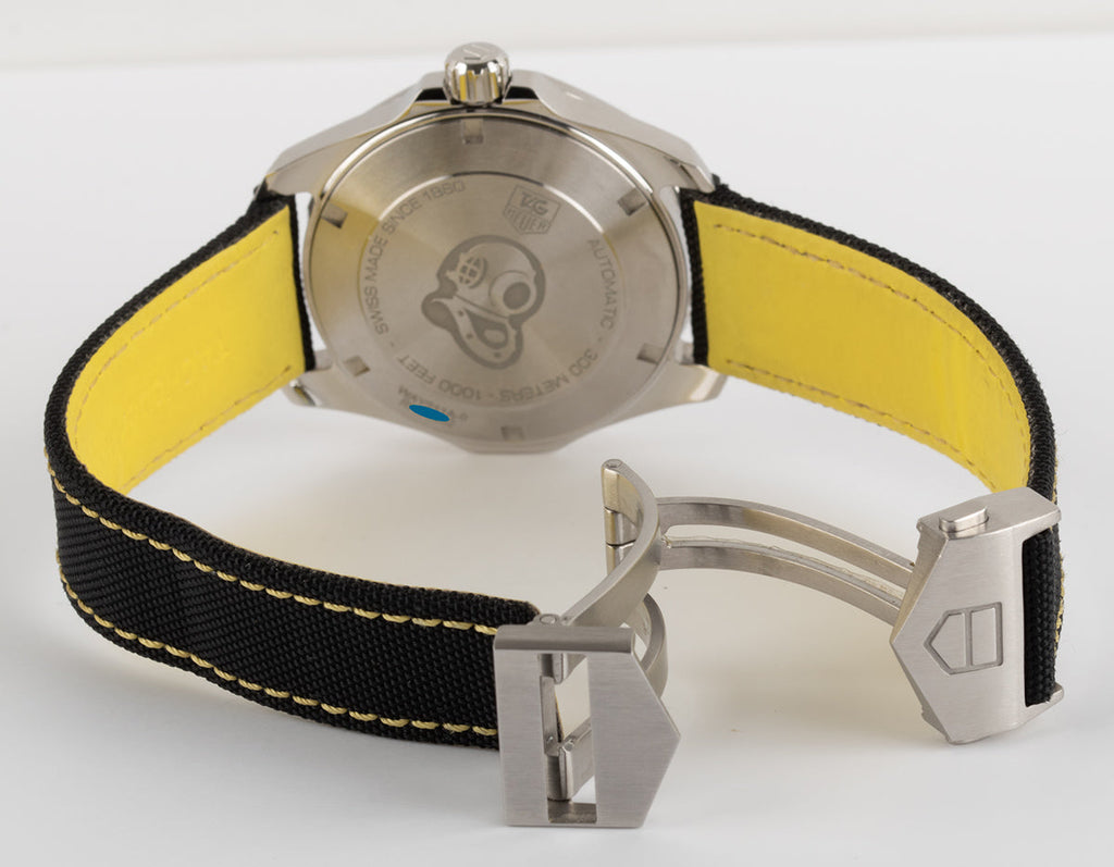 Tag Heuer Aquaracer Calibre 5 Automatic Black Dial Black Nylon Strap Watch for Men - WAY211A.FC6362 Buy Now By Tag Heuer