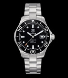 Tag Heuer Aquaracer Automatic Caliber 5 Black Dial Silver Steel Strap Watch for Men - WAN2110.BA0822 Buy Now By Tag Heuer