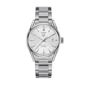 Tag Heuer Carrera Automatic Caliber 5 White Dial Silver Steel Strap Watch for Men - WAR211B.BA0782 Buy Now By Tag Heuer