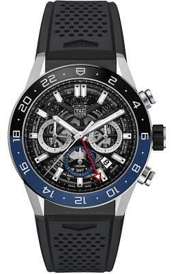 Tag Heuer Carrera Automatic Chronograph Steel & Ceramic Black Dial Black Rubber Strap Watch for Men - CBG2A1Z.FT6157 Buy Now By Tag Heuer