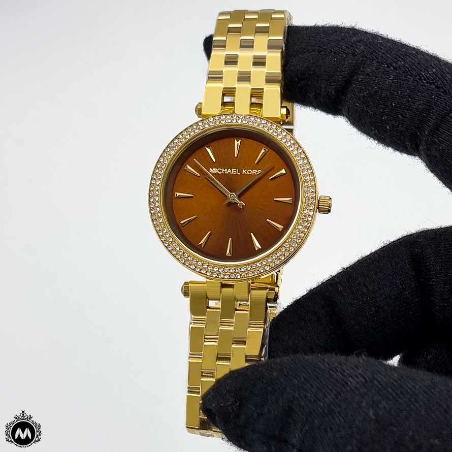 Michael Kors Darci Amber Dial Gold Steel Strap Watch for Women - MK3408 Buy Now By Michael Kors
