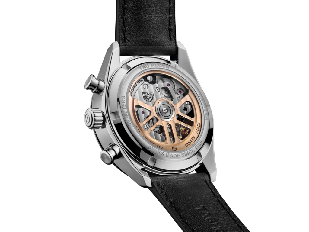 Tag Heuer Carrera Chronograph Black Dial Black Leather Strap Watch for Men - CBN201C.FC6542 Buy Now By Tag Heuer