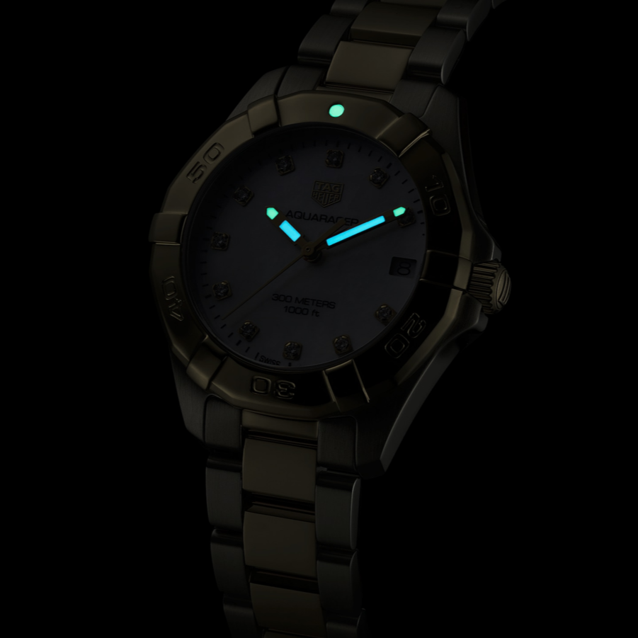 Tag Heuer Aquaracer White Mother of Pearl Dial Watch for Women - WBD1322.BB0320