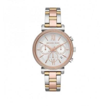 Michael Kors Sofie Chronograph White Dial Two Tone Steel Strap Watch For Women - MK6688 Buy Now By Michael Kors