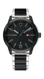 Tommy Hilfiger Sneaker Quartz Black Dial Two Tone Steel Strap Watch for Men - 1791619 Buy Now By Tommy Hilfiger