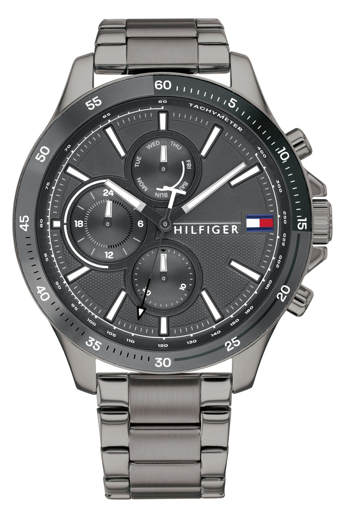 Tommy Hilfiger Bank Grey Dial Grey Steel Strap Watch for Men - 1791719 Buy Now By Tommy Hilfiger