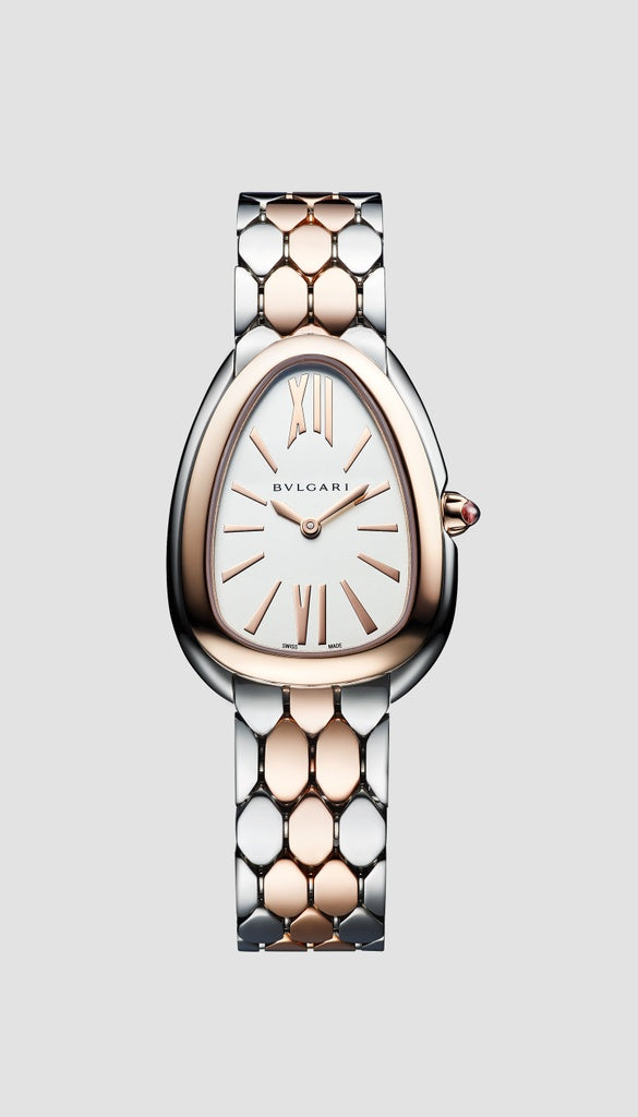 Bvlgari Serpenti Seduttori White Dial Two Tone Steel Strap Watch for Women - SERPENTI103277 Buy Now By Bvlgari