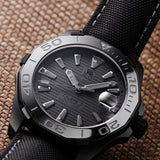 Tag Heuer Aquaracer 300 Swiss Limited Edition Black Dial Black Nylon Strap Watch for Men - WAY218B.FC6364