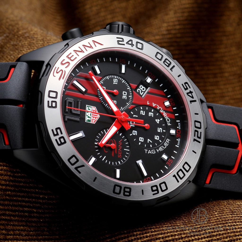 Tag Heuer Formula 1 Ayrton Senna Limited Edition Black Dial Two Tone Rubber Strap Watch for Men - CAZ1019.FT8027 Buy Now By Tag Heuer