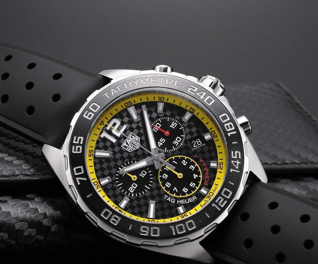 Tag Heuer Formula 1 Chronograph Black Dial Black Rubber Strap Watch for Men - CAZ101AC.FT8024 Buy Now By Tag Heuer