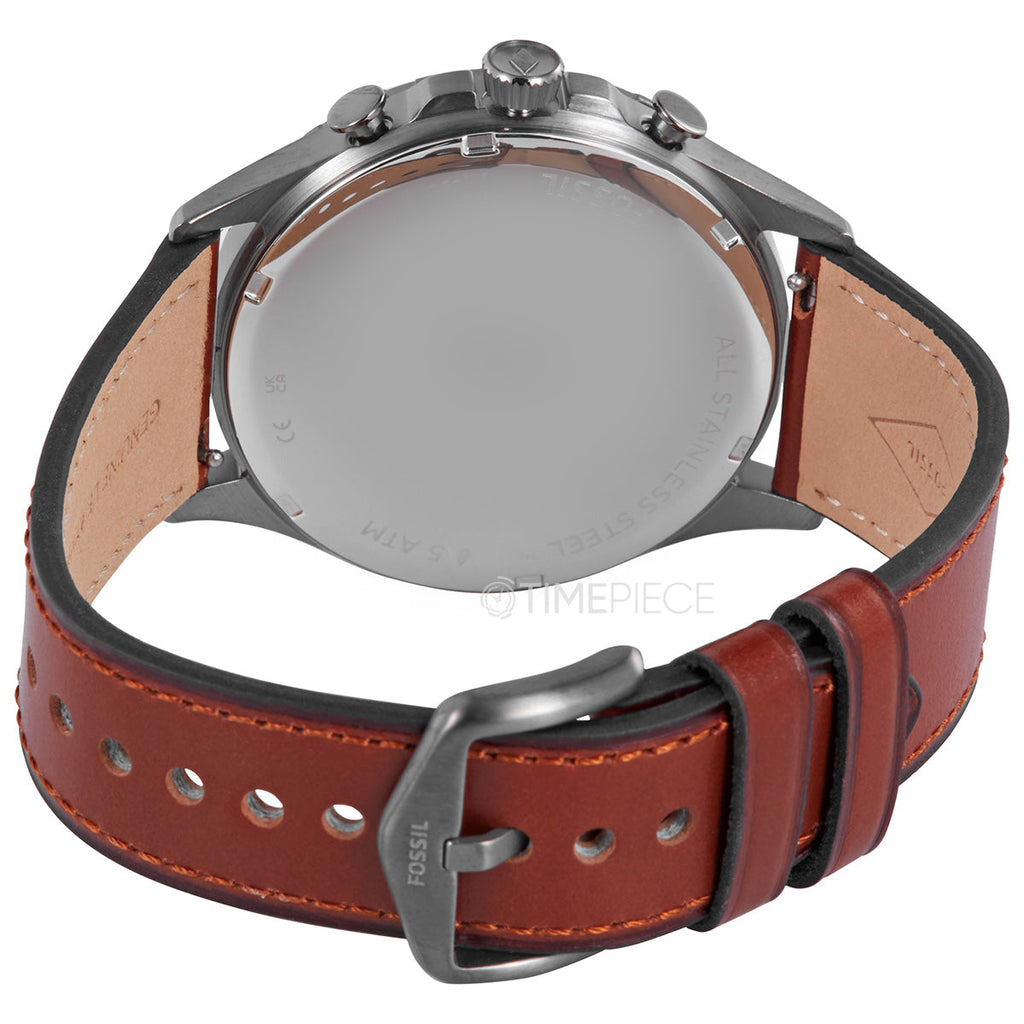 Fossil Forrester Chronograph Grey Dial Brown Leather Strap Watch for Men - FS5815 Buy Now By Fossil