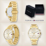 Tommy Hilfiger Daniel White Dial Gold Steel Strap Watch for Men - 1710415 Buy Now By Tommy Hilfiger