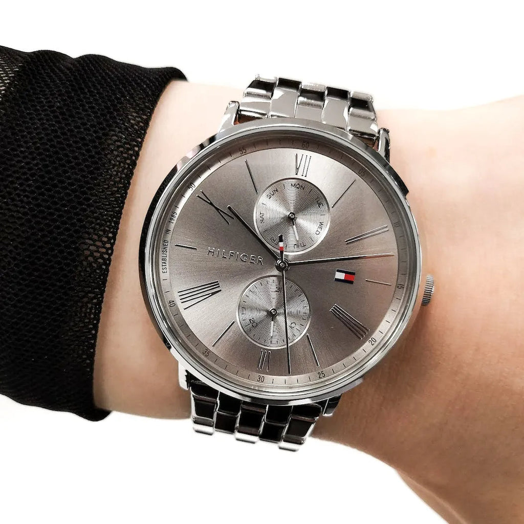 Tommy Hilfiger Jenna Quartz White Dial Silver Steel Strap Watch for Women - 1782068 Buy Now By Tommy Hilfiger