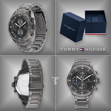 Tommy Hilfiger Trent Chronograph Grey Dial Grey Steel Strap Watch For Men - 1791806 Buy Now By Tommy Hilfiger