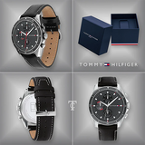Tommy Hilfiger Parker Chronograph Quartz Grey Dial Black Leather Strap Watch For Men - 1791838 Buy Now By Tommy Hilfiger