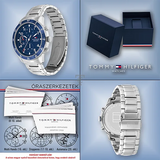 Tommy Hilfiger Jimmy Chronograph Quartz Blue Dial Silver Steel Strap Watch For Men - 1791949 Buy Now By Tommy Hilfiger