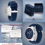 Tommy Hilfiger Justin Chronograph Blue Dial Blue Rubber Strap Watch for Men - 1792057 Buy Now By Tommy Hilfiger
