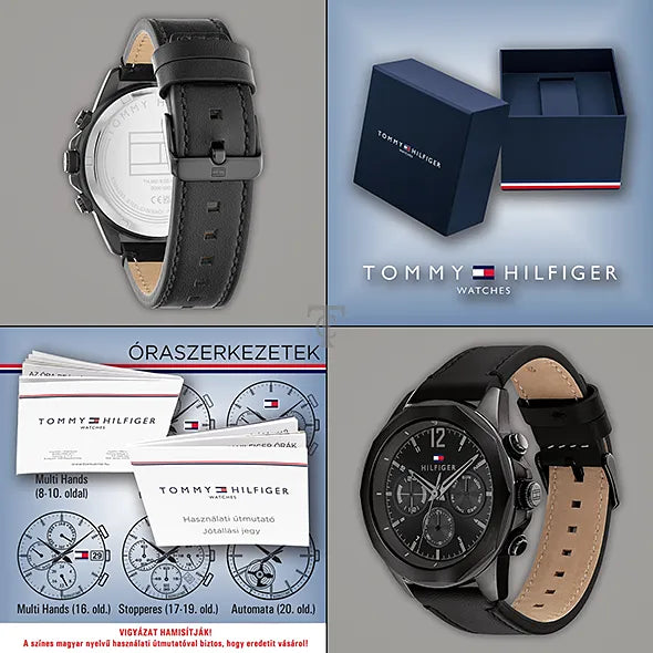 Tommy Hilfiger Lars Chronograph Black Dial Black Leather Strap Watch For Men - 1792062 Buy Now By Tommy Hilfiger