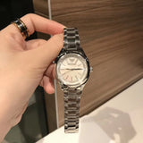 Emporio Armani Valeria Quartz Mother of Pearl Dial Silver Steel Strap Watch For Women - AR11030