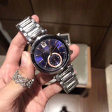 Michael Kors Sawyer Navy Blue Dial Silver Steel Strap Watch for Women - MK6224 Buy Now By Michael Kors