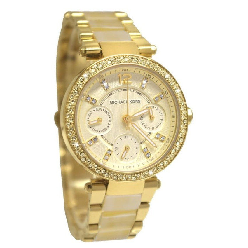Michael Kors Parker Gold DIal Gold Steel Strap Watch for Women - MK5842 Buy Now By Michael Kors