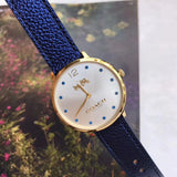 Coach Slim Easton Silver Dial Blue Leather Strap Watch for Women - 14502687 Buy Now By Coach