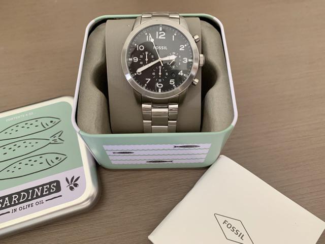 Fossil Pilot Chronograph Black Dial Silver Steel Strap Watch for Men - FS5141 Buy Now By Fossil