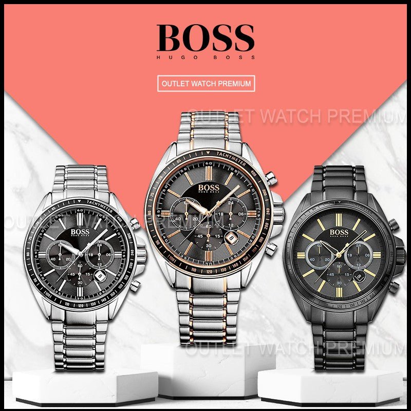 Hugo Boss Chronograph Black Dial Silver Steel Strap Watch for Men - 151080 Buy Now By Hugo Boss