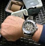 Fossil Modern Machine Automatic Silver Dial Silver Steel Strap Watch for Men - ME3081 Buy Now By Fossil